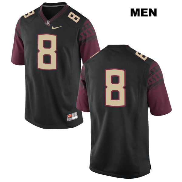 Men's NCAA Nike Florida State Seminoles #8 Nyqwan Murray College No Name Black Stitched Authentic Football Jersey PKN5669UB